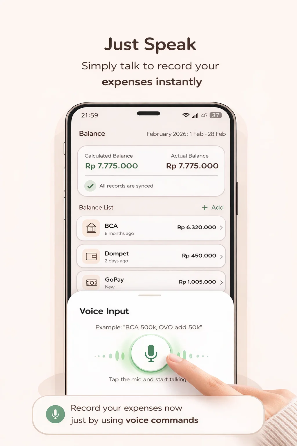 Voice input